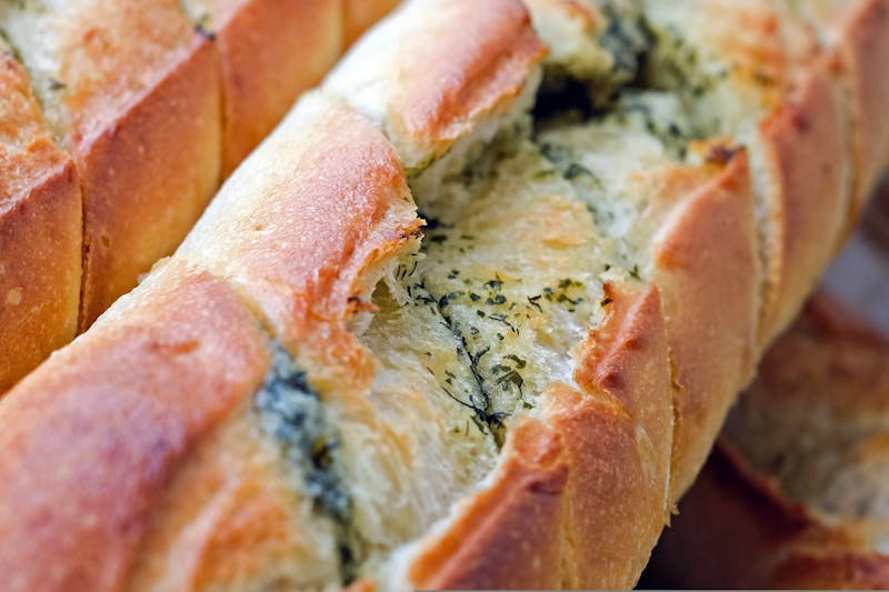 Ranch Garlic Bread toasted with herb butter and garlic