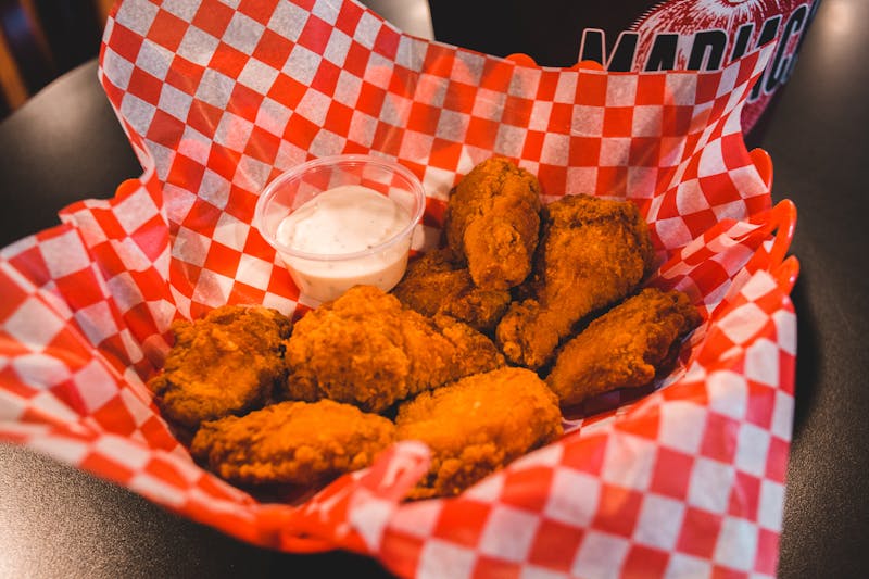 Ranch Chicken Wings served with creamy ranch dipping sauce